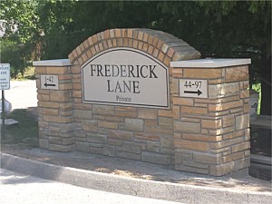Frederick Lane Entrance Sign